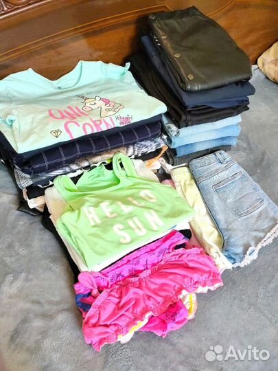 Вещи пакетом на девочку 140 146 152