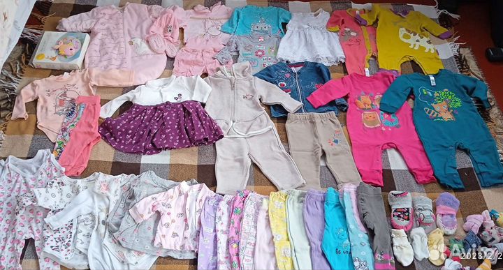 Одежда и конверт пакетом для девочек 56-68