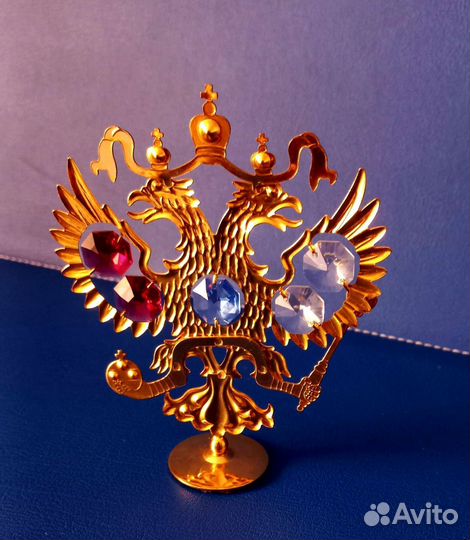 Сувенир статуэтка «Герб России, кристалл Сваровски
