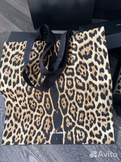 Saint laurent сумка leopard totebag, в наличии