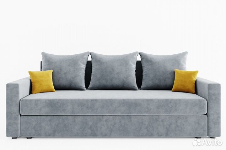 Диван прямой Олимп-1 (ппу) с ножками-кубышками