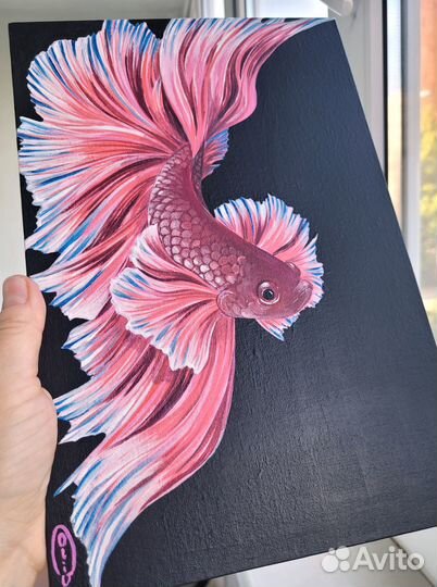 Картина Рыбка Петушок 20 х 30 Акрил