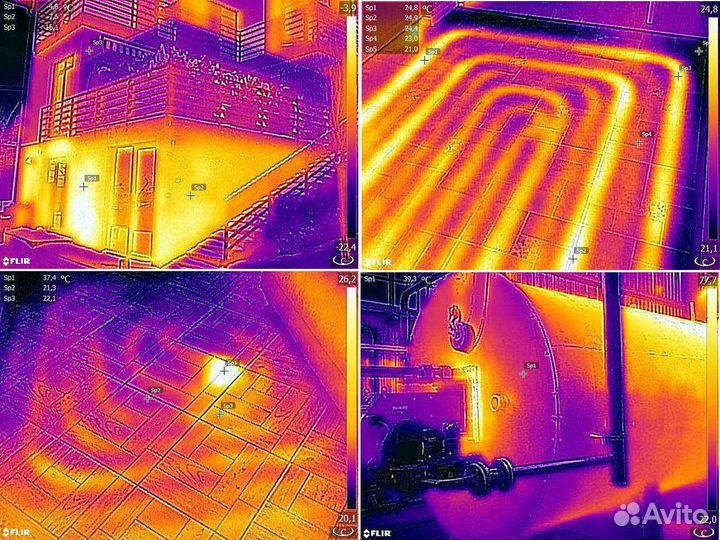 Услуги тепловизора/тепловизионное обследование