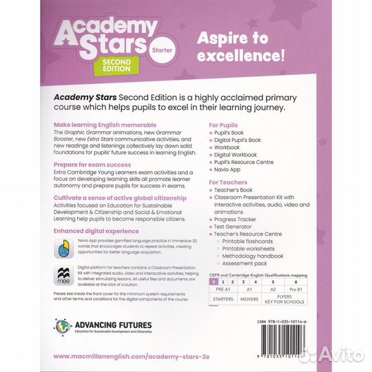 Academy Stars Second Edition Starter Level Pupils Book with Navio App and Digital Pupils Book