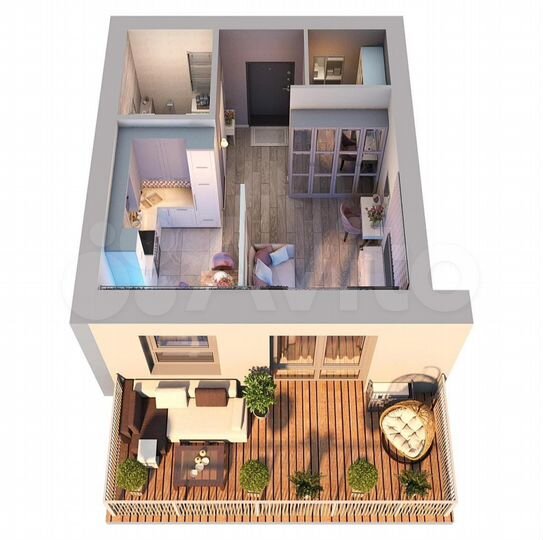 Квартира-студия, 35,5 м², 1/8 эт.