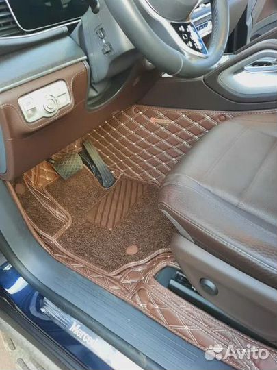 3д коврики из экокожи в салон авто с бортами