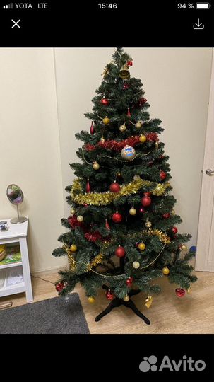 Елка искусственная заснеженная 220