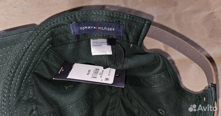 Бейсболка Tommy Hilfiger хлопок ориг. шлейка кожа