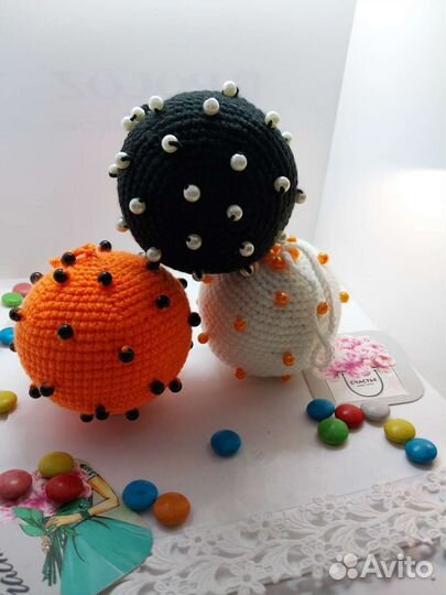 Набор новогодних шариков ручной работы