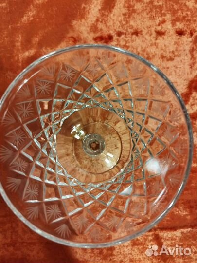 Ваза конфетница на ножке хрусталь СССР