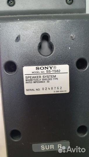 Колонки Sony SS-TS82 + Сабвуфер Sony SS-WS-85