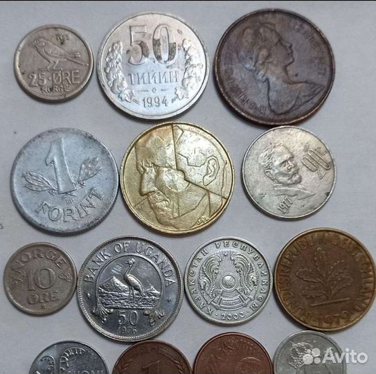 Коллекция большая 100 без Повторов. Монеты Мира