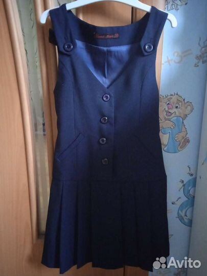 Сарафан школьный синий 1-2 класс