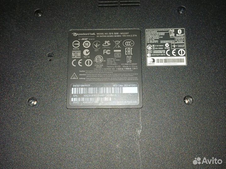 Ноутбук packard ms2397