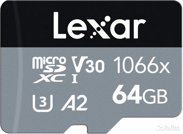 Карта памяти lexar Silver 1066x Micro SD 64GB