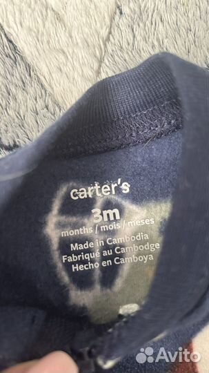 Флисовая поддева carters