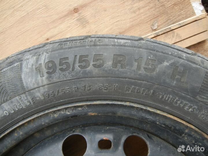 Диск с шиной Штампованный R15 Skoda Rapid