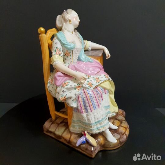 Фарфоровая статуэтка Спящая Луиза, Meissen, 19век