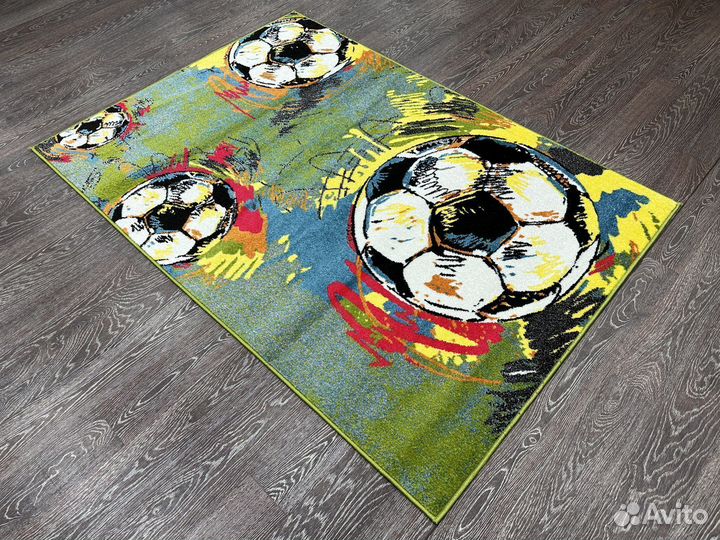 Ковер детский 1.2х1.7 футбольные мячи