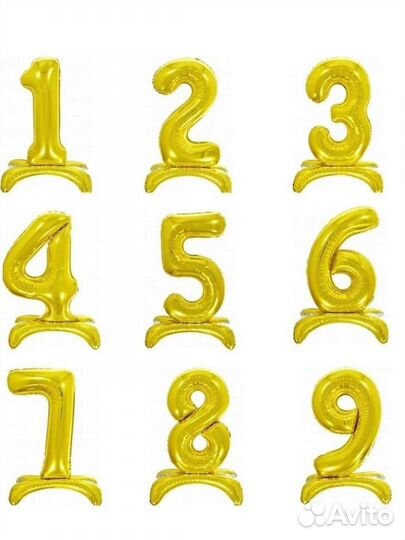 Воздушный шар Цифра на подставке