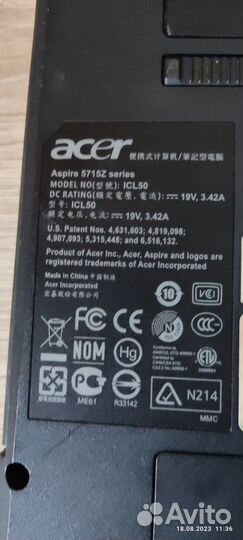 Ноутбук Acer Aspire 5715Z