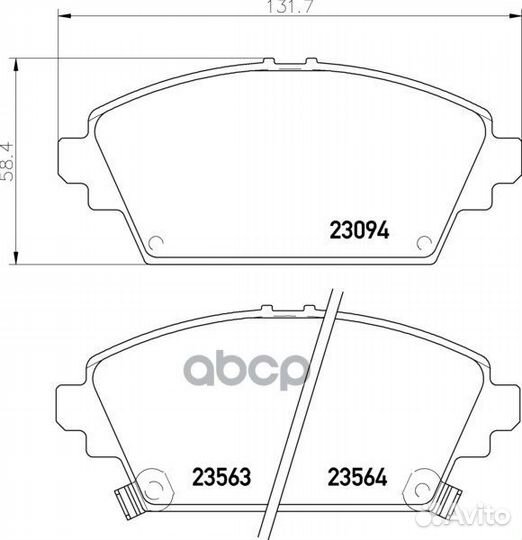 Колодки тормозные дисковые перед nissan PRI