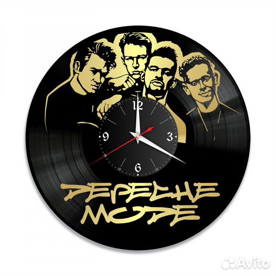 Группа Depeche Mode, золото №1 часы из винила