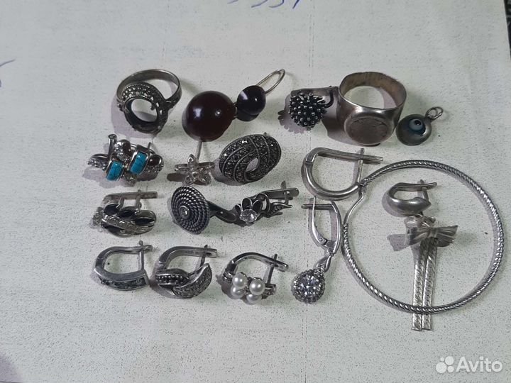 Серебряные серьги СССР винтаж и Россия