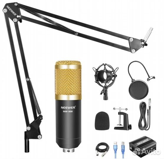 Микрофон Neewer NW 800 + все стойки + блок питания