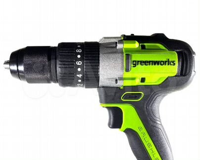 Дрель-шуруповерт ударная Greenworks GD24DD60