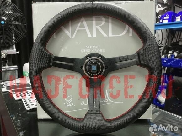 Руль спортивный nardi кожа