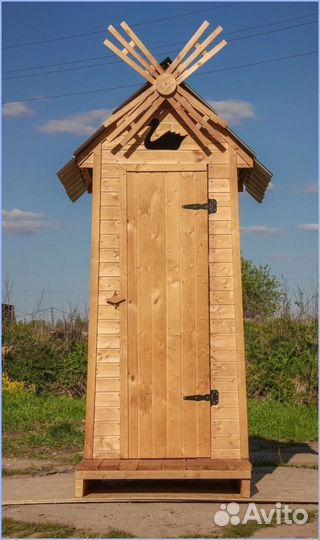 Дачный туалет деревянный с установкой вшп 548