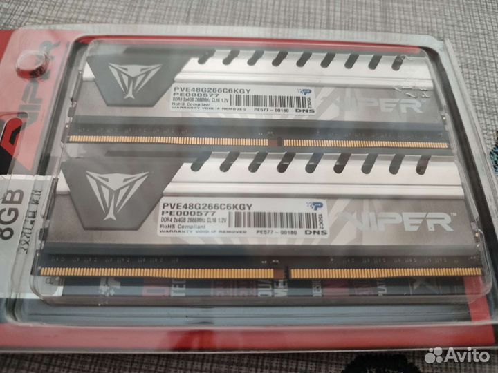 Оперативная память Patriot viper 2x4gb ddr4