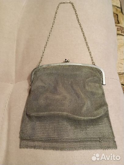 Старинная дамская сумка винтажный ридикюль Alpacca