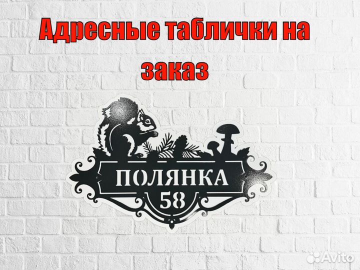 Адресная табличка металлическая