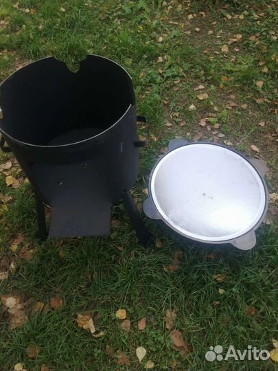 Казан чугунный с печкой