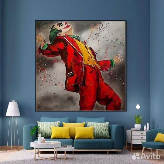 Текстурная картина маслом на холсте Джокер