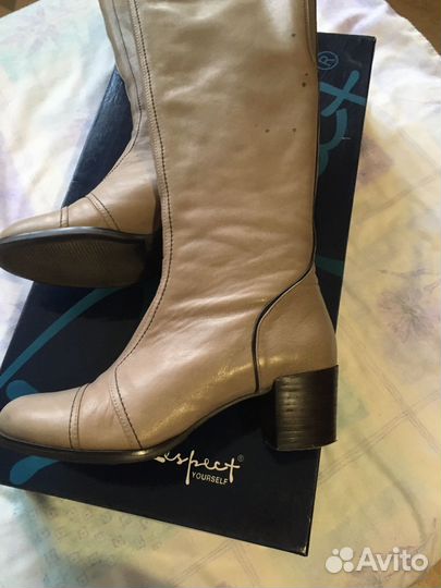 Сапоги демисезонные натуральная кожа 39
