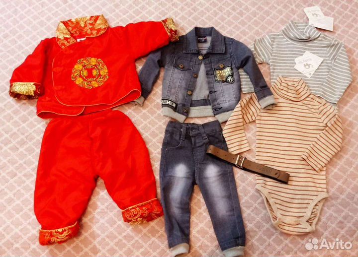 Два пакета вещей для мальчика (0-4 мес)