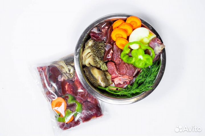 Готовый мясной рацион для собак