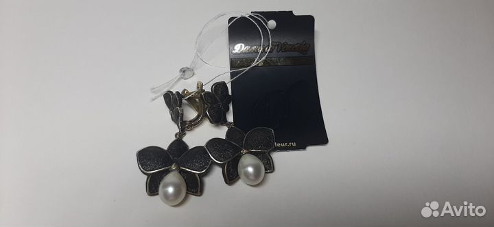 Серьги серебряные в эмали