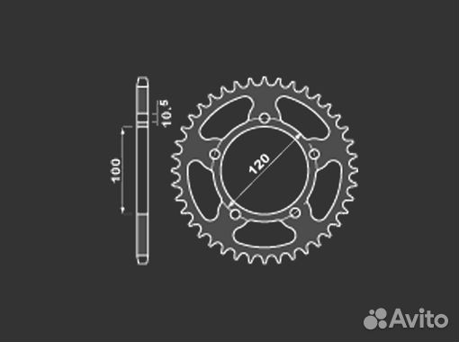 Звезда задняя PBR 4396 43 LD