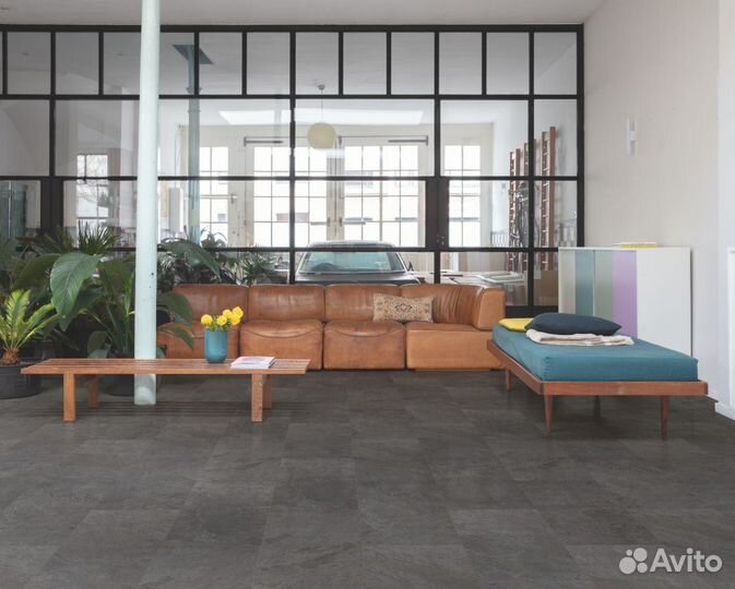Пвх-плитка Quick-Step Alpha Vinyl Сланец чёрный