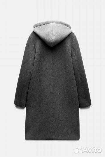 Пальто Zara с капюшоном