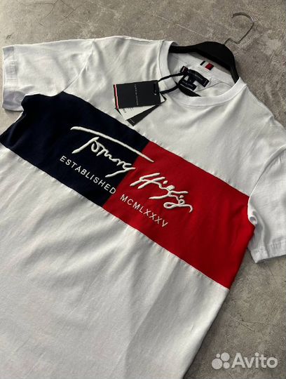 Футболка Tommy Hilfiger белая LUX мужская