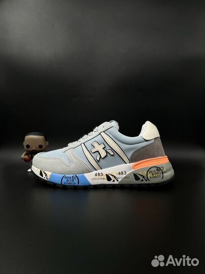 Кроссовки Premiata Lander Light Grey / Orange