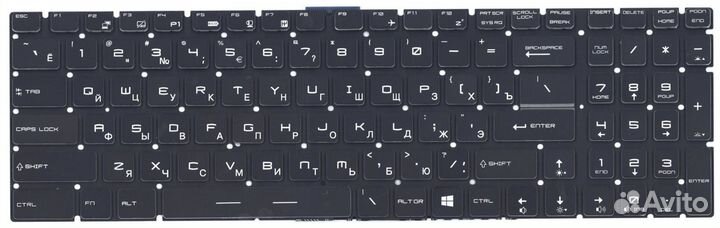 Клавиатура MSI GE72 7RE(Apache Pro) -212RU с белой