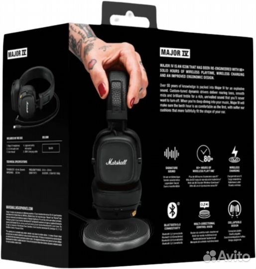 Беспроводные наушники Marshall Major 4, черный