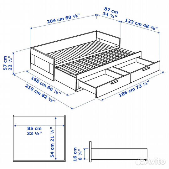 Кровать IKEA brimnes