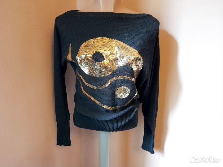 Джемпер Инь Ян с пайетками 42-44 S/M